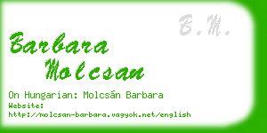 barbara molcsan business card